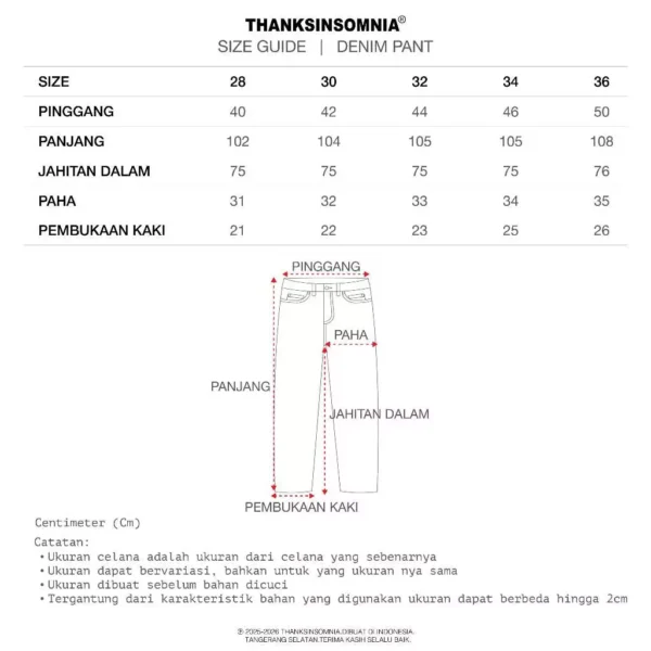 Thanksinsomnia - Denim Pants Delilla Blue - Gambar 3